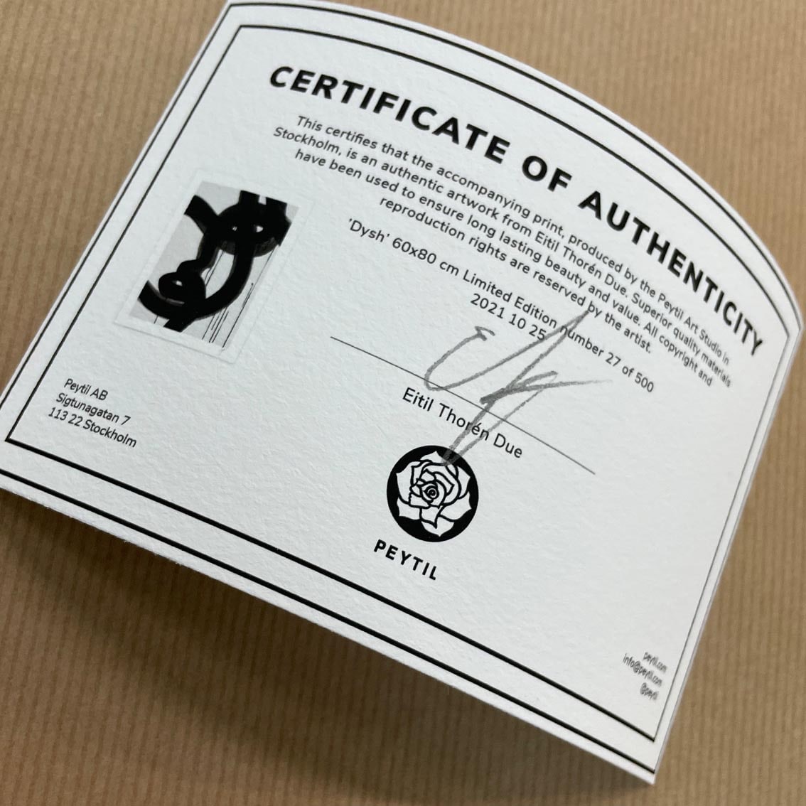 'Dysh' Limited Edition of 500 - Peytil